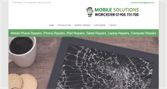 Desktop Screenshot of mobilesolutionsworcester.co.uk
